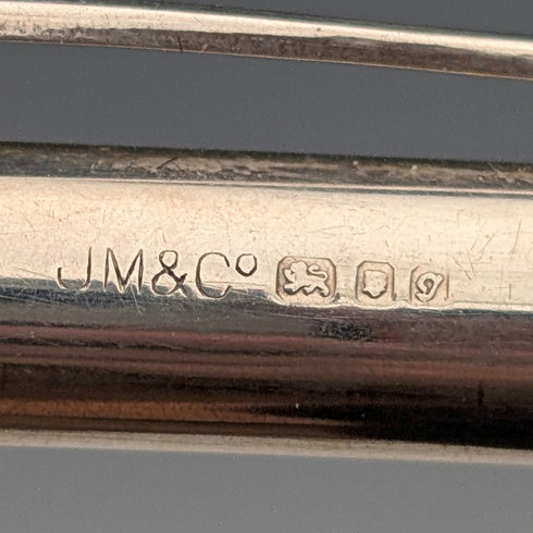 1962 British Vintage Yard O' Red Sterling Silver Push-On Mechanical Pencil with Case