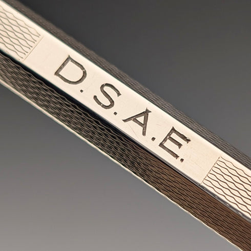 1959 British Vintage Yard O' Red Sterling Silver Hexagonal Push-On Mechanical Pencil