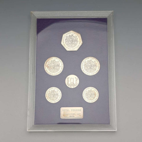 1973年 英国アン王女ご成婚記念 純銀コイン6枚セット 銀重量50g Ppbjoy Mint ltd