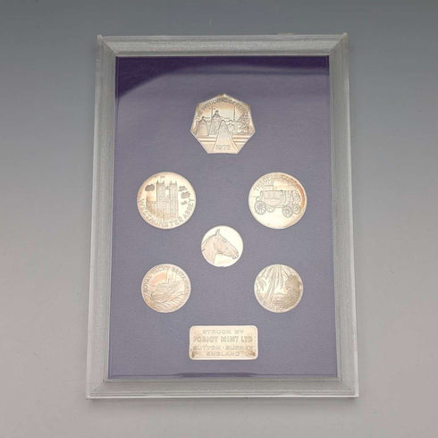 1973年 英国アン王女ご成婚記念 純銀コイン6枚セット 銀重量50g Ppbjoy Mint ltd