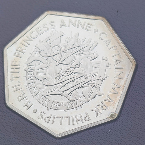 1973 Princess Anne's Wedding Commemorative Pure Silver Coin 6-Coin Set, Silver Weight 50g, Ppbjoy Mint ltd