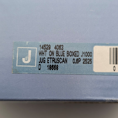 British Vintage Wedgwood Jasperware Jug with Box and Catalog