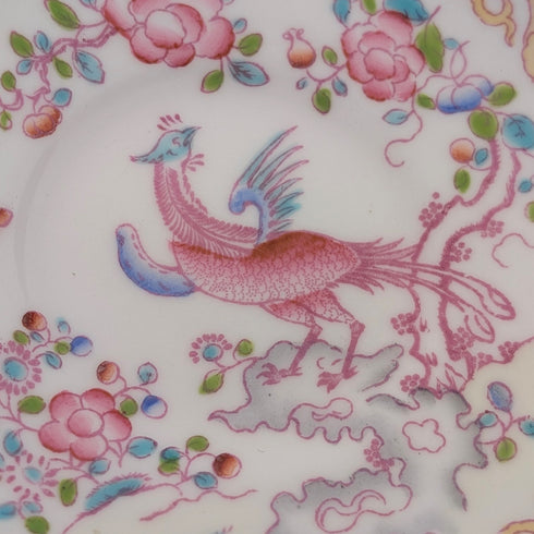 1920s British Minton Teacup Trio Pink Cockatrice, special order for Meyer Emporium (5)