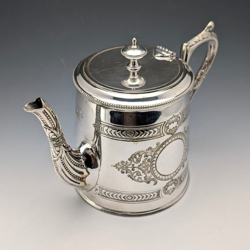 Antique British silver-plated tea set, circa 1900, Mappin & Webb