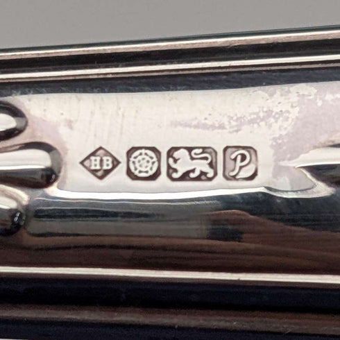 1989 British Vintage Sterling Silver Letter Opener with Case, Excellent Condition, Harrison Brothers