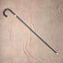 1924 British Antique Black Handle Bent Handle with Sterling Silver Decoration, 91cm, J Howell & Co.