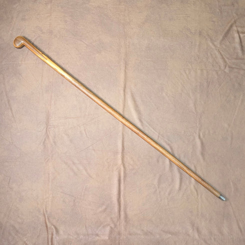 20世紀前半 ブラウン&タン 寄木ロンデルハンドル ステッキ 杖 89cm