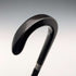 1934 British Vintage Square Shaft, Curved Handle, Sterling Silver Ornamented Walking Stick, 85cm, J Howell & Co.