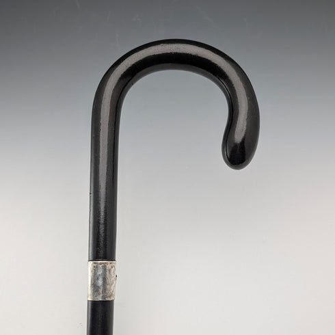 1924 年英國古董黑色彎柄純銀裝飾,91 厘米,J Howell & Co.