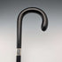 1924 British Antique Black Handle Bent Handle with Sterling Silver Decoration, 91cm, J Howell & Co.
