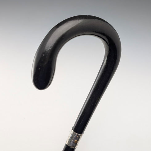 1924 年英國古董黑色彎柄純銀裝飾,91 厘米,J Howell & Co.