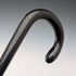 1924 British Antique Black Handle Bent Handle with Sterling Silver Decoration, 91cm, J Howell & Co.