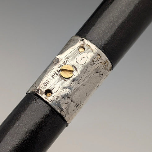 1924 年英國古董黑色彎柄純銀裝飾,91 厘米,J Howell & Co.