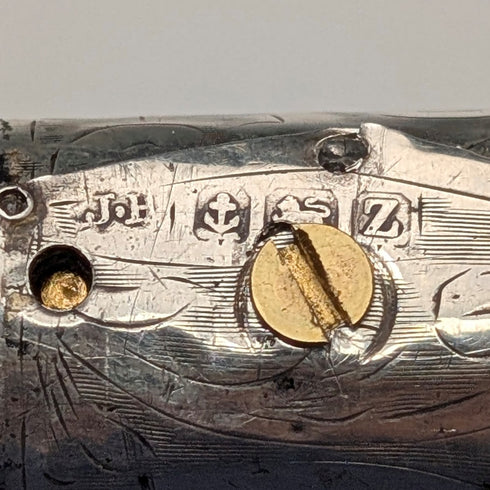 1924 年英國古董黑色彎柄純銀裝飾,91 厘米,J Howell & Co.