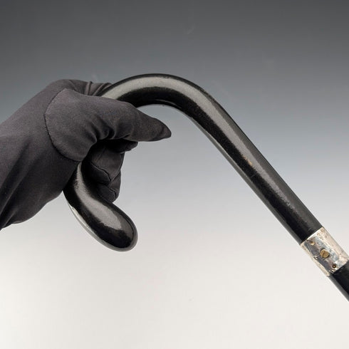 1924 年英國古董黑色彎柄純銀裝飾,91 厘米,J Howell & Co.
