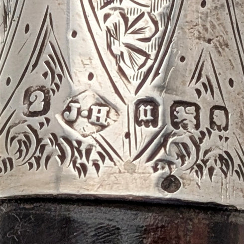 1935年英國復古棕色桿身狗頭形手柄純銀手杖,86厘米,喬納森·豪厄爾