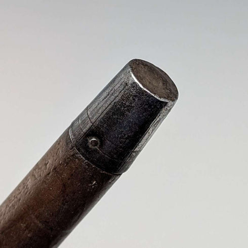 20世紀早期棕褐色手杖,鑲嵌圓環手柄,長89厘米