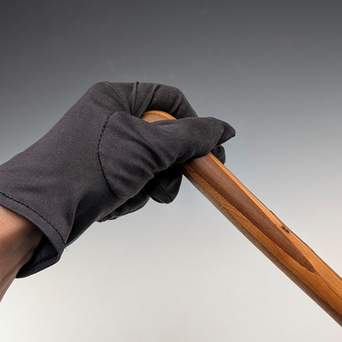 20世紀前半 ブラウン&タン 寄木ロンデルハンドル ステッキ 杖 89cm