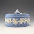 復古英國 Wedgwood Jasperware 淡藍色圓形糖果盒
