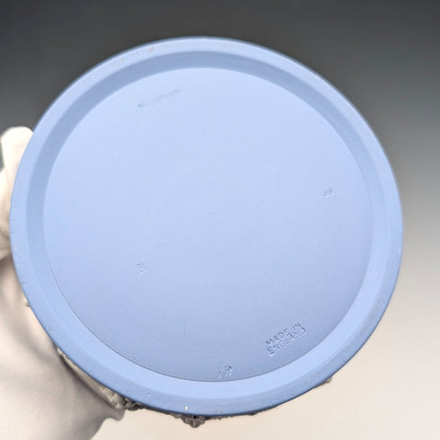 復古英國 Wedgwood Jasperware 淡藍色圓形糖果盒