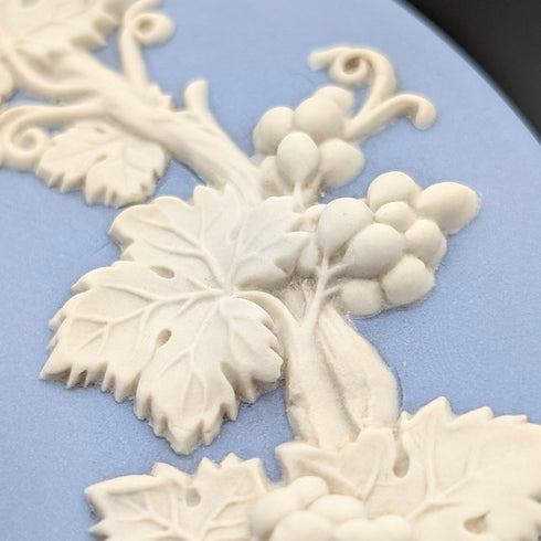 復古英國 Wedgwood Jasperware 淡藍色圓形糖果盒