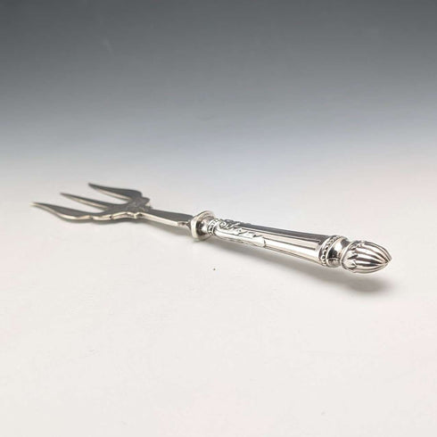 1907 British Antique Sterling Silver Handle Bread Fork by William Yates