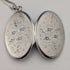 Vintage Sterling Silver Oval Locket Pendant with Sterling Silver Necklace, 15.2g Total