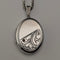 英国ヴィンテージ 純銀製 オーバル型ロケットペンダント 純銀ネックレス付き 計12.8g Excalibur