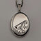 British Vintage Sterling Silver Oval Locket Pendant with Sterling Silver Necklace, 12.8g Total, Excalibur