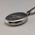 英国ヴィンテージ 純銀製 オーバル型ロケットペンダント 純銀ネックレス付き 計12.8g Excalibur