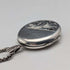 British Vintage Sterling Silver Oval Locket Pendant with Sterling Silver Necklace, 12.8g Total, Excalibur