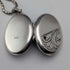 British Vintage Sterling Silver Oval Locket Pendant with Sterling Silver Necklace, 12.8g Total, Excalibur