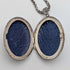 British Vintage Sterling Silver Oval Locket Pendant with Sterling Silver Necklace, 12.8g Total, Excalibur