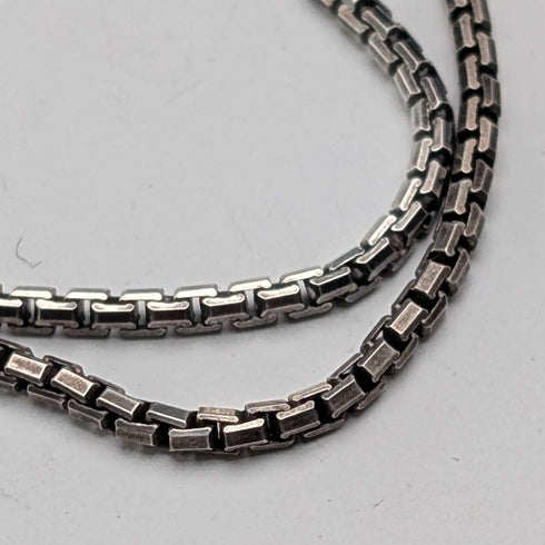 British Vintage Sterling Silver Oval Locket Pendant with Sterling Silver Necklace, 12.8g Total, Excalibur