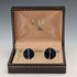1979 British Vintage Sterling Silver Cufflinks by Dunhill in Case
