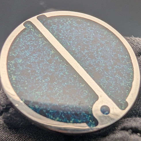 1979年 英国ヴィンテージ 純銀台座 カフリンクス カフスボタン Dunhill ケース入