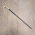 1927 British Antique Black Shaft Horn Handle Sterling Silver Walking Stick 84cm