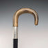 1927 British Antique Black Shaft Horn Handle Sterling Silver Walking Stick 84cm