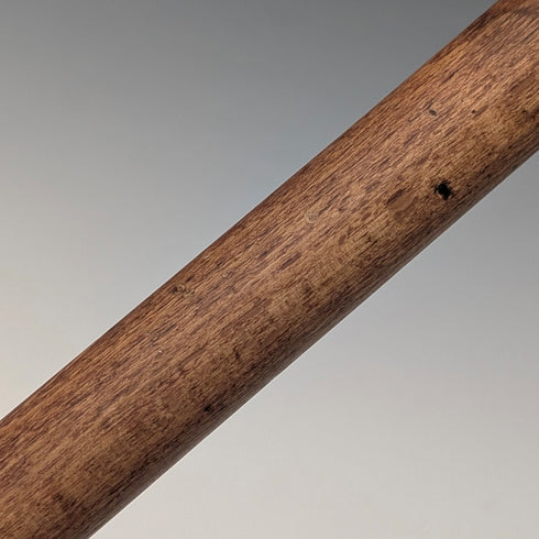 1909年 英国アンティーク ブラウンシャフト 彫刻純銀製 ロンデルハンドル ステッキ 杖 88cm