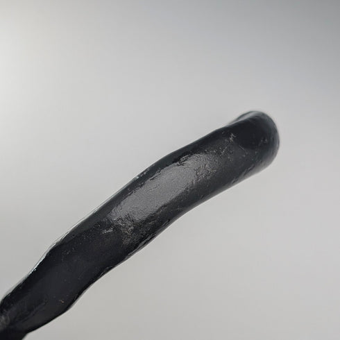 ヴィンテージ ねじれブラックシャフト 曲がりハンドル ステッキ 杖 84cm