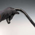 Vintage Twisted Black Shaft Bent Handle Walking Stick 84cm