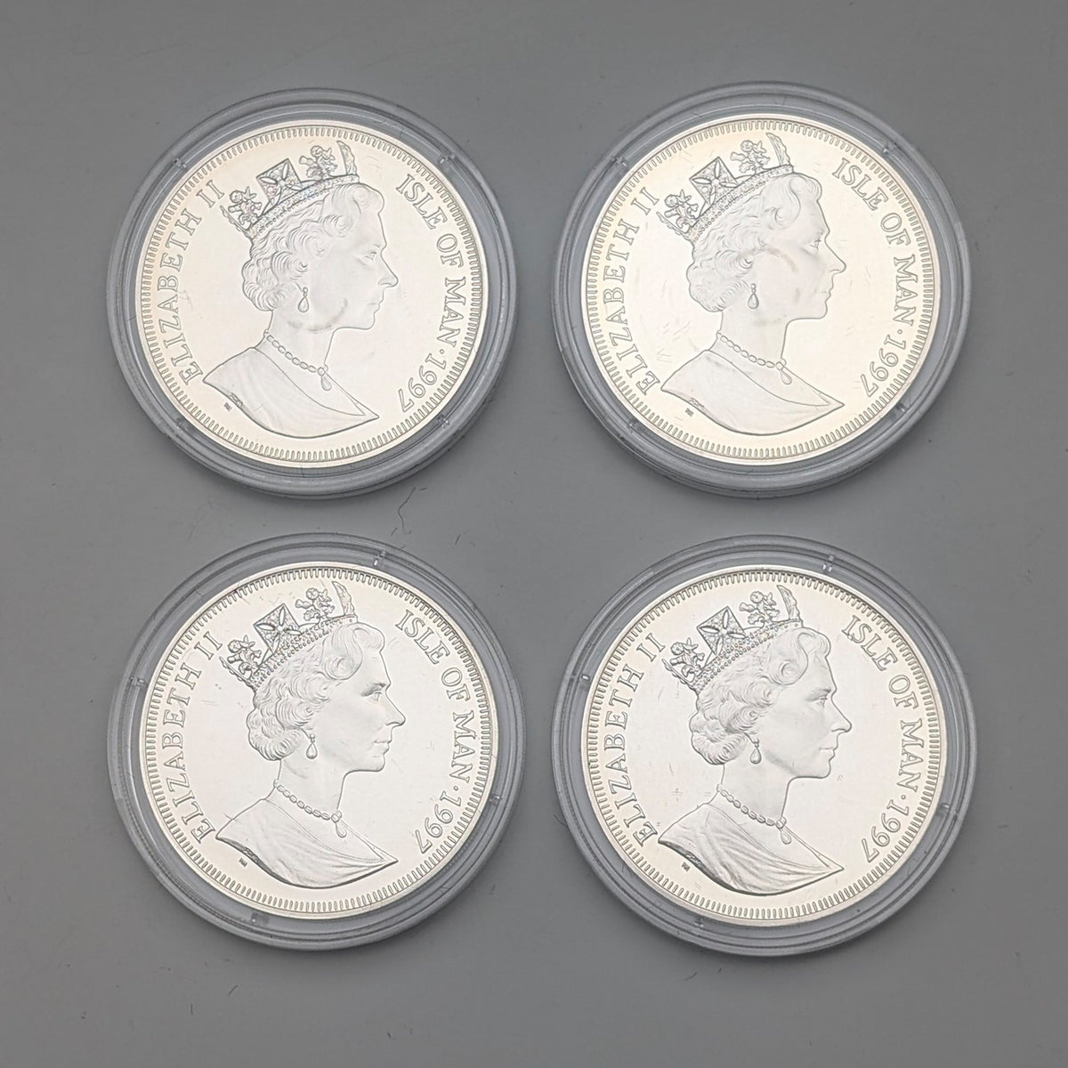 英国マン島 クラウン銀貨 猫の歴史シリーズ：4枚セット PobjoyMint