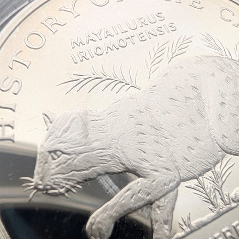 英國曼島銀克朗硬幣,貓歷史系列:一套4枚,PobjoyMint出品,帶盒子和說明書