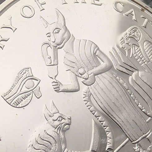 British Isle of Man Silver Crown Coin "The History of Cats: Bastet" by PobjoyMint, with Case and Instructions