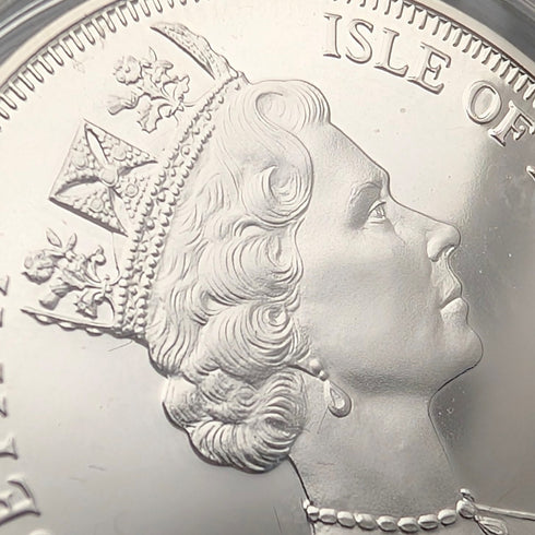 英國曼島銀克朗硬幣“貓的歷史:芭絲特”,由PobjoyMint發行,附帶包裝盒和說明書