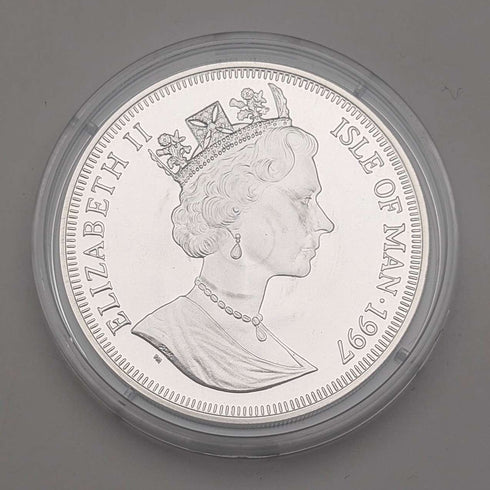 British Isle of Man Silver Crown Coin "History of Cats: Miacis dinichtis" PobjoyMint Case and Instructions Included