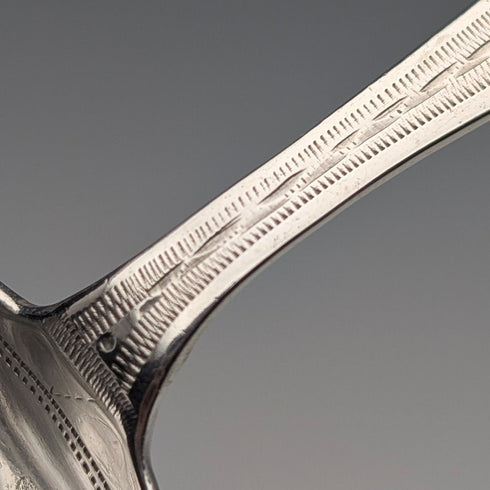 1865年英國古董純銀茶葉罐勺,12.5克,查爾斯·博因頓