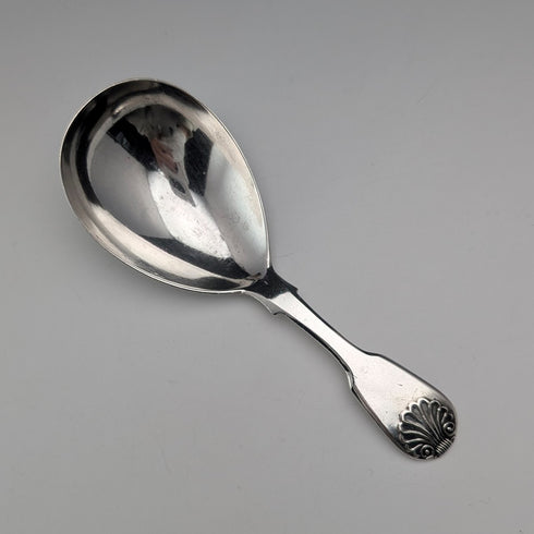 1840 British Antique Sterling Silver Tea Caddy Spoon, 19.3g, John James Whiting