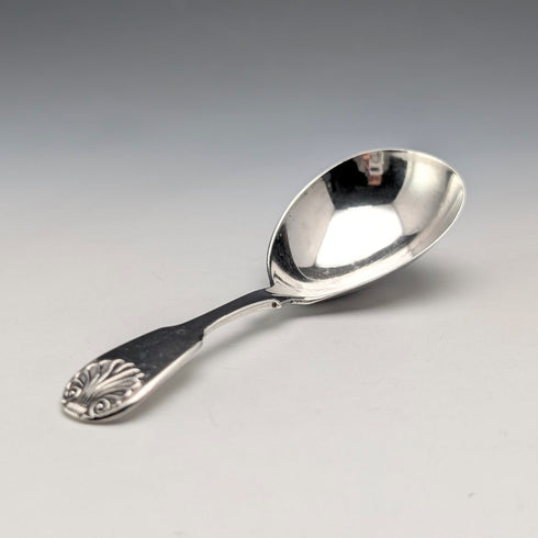 1840 British Antique Sterling Silver Tea Caddy Spoon, 19.3g, John James Whiting