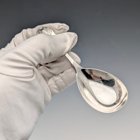 1840 British Antique Sterling Silver Tea Caddy Spoon, 19.3g, John James Whiting